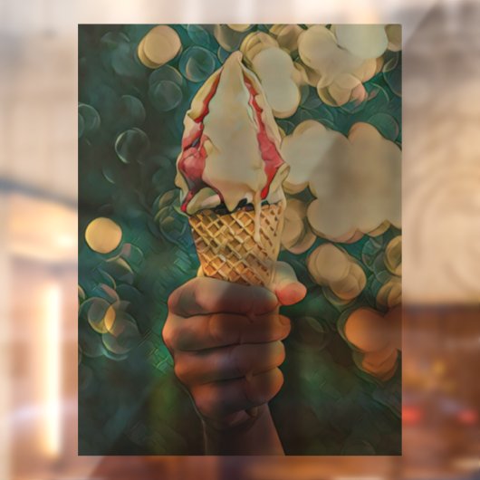 アイスクリーム好きのギフト ウィンドウサイン (シート2)