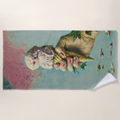 アイスクリーム好きのギフト ビーチタオル (正面)