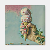 アイスクリーム好きのギフト マグネット (正面)