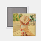 アイスクリーム好きのギフト マグネット (正面/裏面)