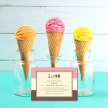 アイスクリーム子供の誕生日パーティの招待状