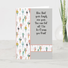 アイスクリーム子供へコーンで扁桃腺が元気 サンキューカード