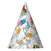 アイスクリーム子猫かわいいかわいい猫紙パーティー帽子 パーティーハット (裏面)