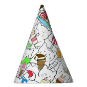 アイスクリーム子猫かわいいかわいい猫紙パーティー帽子 パーティーハット (右)