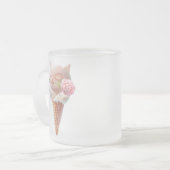 アイスクリーム子猫ロージー&ドリーミー フロストグラスマグカップ (正面左)