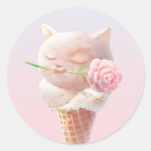 アイスクリーム子猫ロージー&ドリーミー ラウンドシール (正面)