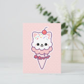 アイスクリーム子猫 ポストカード (スタンド正面)