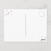 アイスクリーム屋さんのケーキの飾り付け パープル 誕生日パーティー ポストカード (裏面)