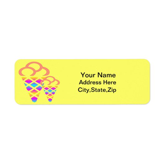 アイスクリーム差出人住所ラブル ラベル (正面)