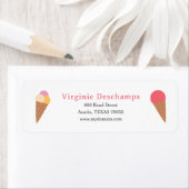 アイスクリーム差出人住所ラベル ラベル (インサイチュ)