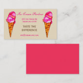 アイスクリーム店かビジネス 名刺 (正面/裏面)