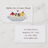 アイスクリーム店の名刺 名刺 (正面/裏面)