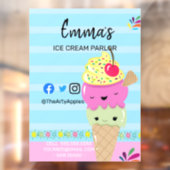 アイスクリーム店バンパーティーショップイベントフードバンブー ウィンドウサイン (シート2)