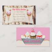 アイスクリーム店/パーラーの名刺 名刺 (正面/裏面)