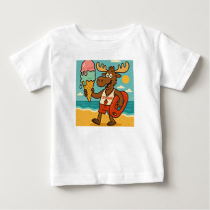 アイスクリーム当番のライフガード – 笑える夏 ベビーTシャツ