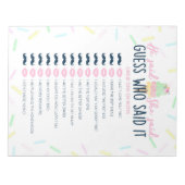 アイスクリーム彼は彼女はシャワーゲームパックと言った ノートパッド (正面)