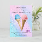 アイスクリーム性別の表示サンキューカード サンキューカード (スタンド正面)