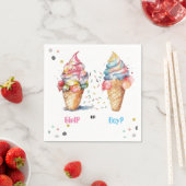 アイスクリーム性別の表示パーティー スタンダードカクテルナプキン (インサイチュ)