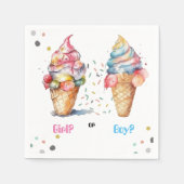 アイスクリーム性別の表示パーティー スタンダードカクテルナプキン (正面)