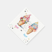 アイスクリーム性別の表示パーティー スタンダードカクテルナプキン (角)