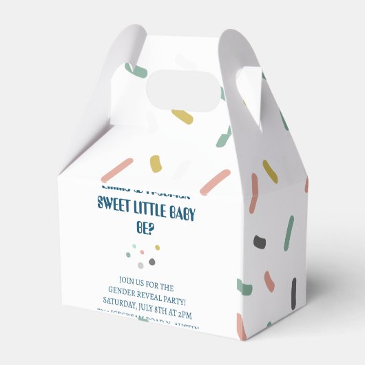 アイスクリーム性別の表示パーティー フェイバーボックス (裏面サイド)