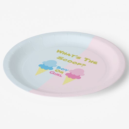 アイスクリーム性別の表示 ペーパープレート (アングル)