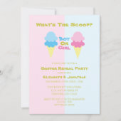 アイスクリーム性別の表示 招待状 (正面)