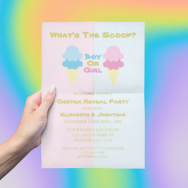 アイスクリーム性別の表示 招待状