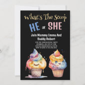 アイスクリーム性別発表パーティー招待状 招待状 (正面)