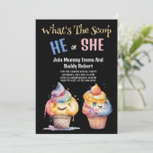 アイスクリーム性別発表パーティー招待状 招待状 (スタンド正面)