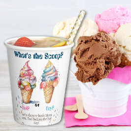 アイスクリーム性別発表パーティー 紙コップ