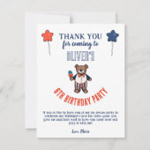 アイスクリーム愛国の誕生日パーティー サンキューカード (正面)