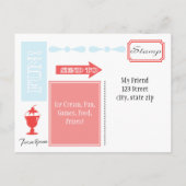 アイスクリーム招待状 インビテーションポストカード (裏面)