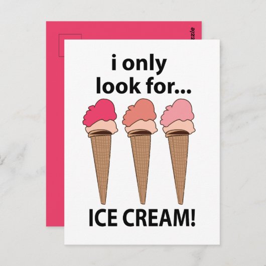 アイスクリーム探し アイスクリーム探し ポストカード (正面/裏面)