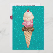 アイスクリーム改訂版 - SRF 招待状 (正面/裏面)