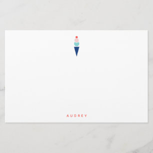 アイスクリーム文房具 便箋