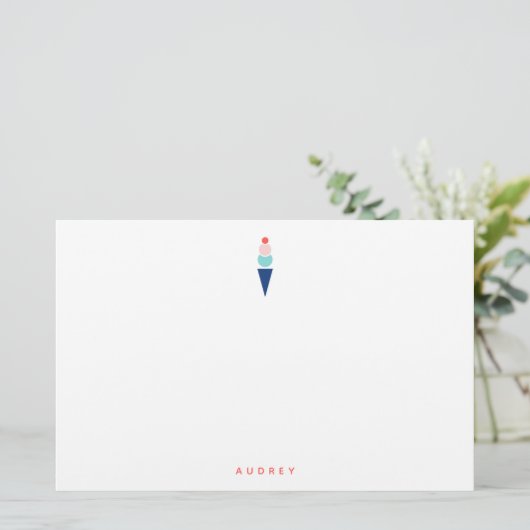 アイスクリーム文房具 便箋 (スタンド正面)