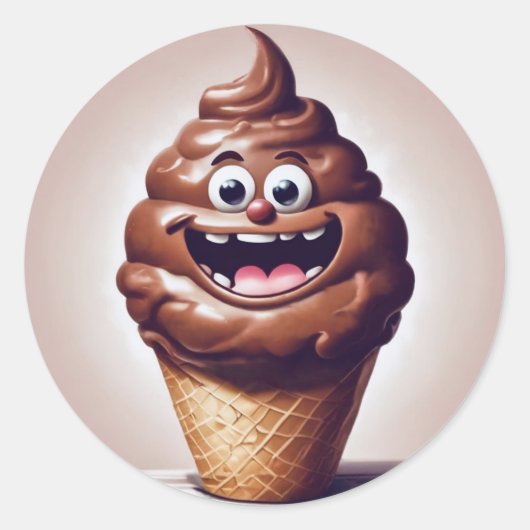 アイスクリーム日シール ラウンドシール (正面)