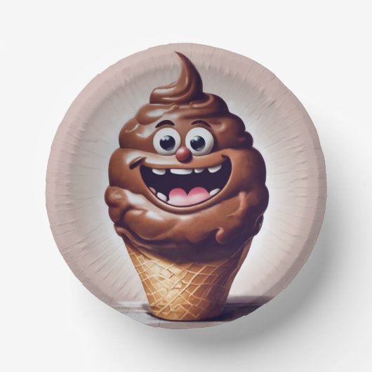 アイスクリーム日 – かわいいスクープ ペーパーボウル (正面)