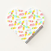 アイスクリーム水の色パターン。こんにちは夏！ ノートブック (裏面)