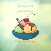 アイスクリーム漫画イラストレーション ウィンドウサイン (シート3)