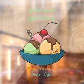 アイスクリーム漫画イラストレーション ウィンドウサイン (シート2)