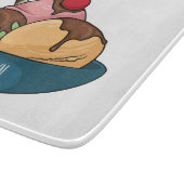 アイスクリーム漫画イラストレーション カッティングボード (角)