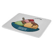 アイスクリーム漫画イラストレーション カッティングボード (角)