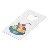 アイスクリーム漫画イラストレーション クレジットカード栓抜き (裏面アングル)