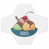 アイスクリーム漫画イラストレーション サッカーボール (フラット)