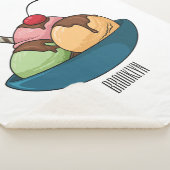 アイスクリーム漫画イラストレーション シェルパブランケット (3/4)