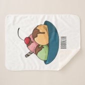 アイスクリーム漫画イラストレーション シェルパブランケット (正面(横))