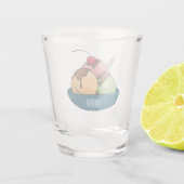 アイスクリーム漫画イラストレーション ショットグラス (裏面)