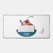 アイスクリーム漫画イラストレーション デスクマット (キーボード&マウス)